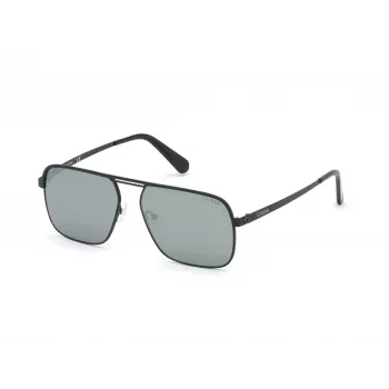 GUESS herenzonnebril GU6939-5802Q zwart rechthoekig montuur smoke-glas 58mm