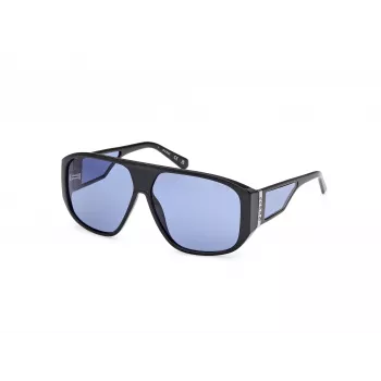 GUESS unisex zonnebril GU00135-6101V zwart montuur grijs verloopglazen 61mm