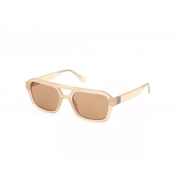 GUESS Unisex Zonnebril GU82595357E Havana/Schildpad Montuur Bruine Verloopglazen 53/19/145 mm