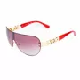 GUESS dames aviator zonnebril GO00037-0032G gouden montuur bruine verloopglazen 56mm