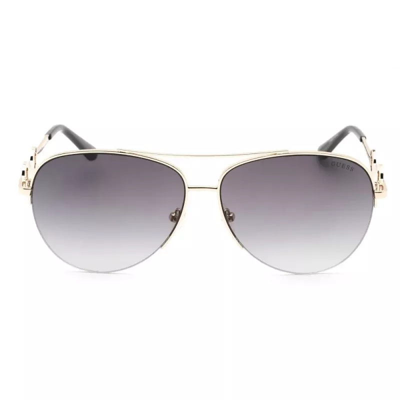 GUESS dames vlinder cat eye zonnebril GF6171-32B shiny black smoke gradient 60 mm