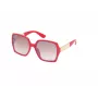GUESS dames kattenoog zonnebril GO00031-6266F - glanzend zwart montuur, verloopglas rookkleur, UV400-bescherming