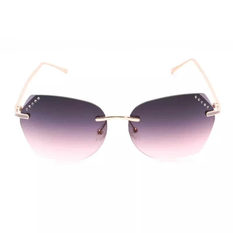 GUESS dames GF0384-28T bruine schildpad vlinderzonnebril, bruine gradientglazen, 61 mm