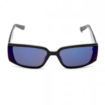 GUESS dames GF5127-6501C oversized vierkante zonnebril, zwart montuur met rookkleurige gradientglazen