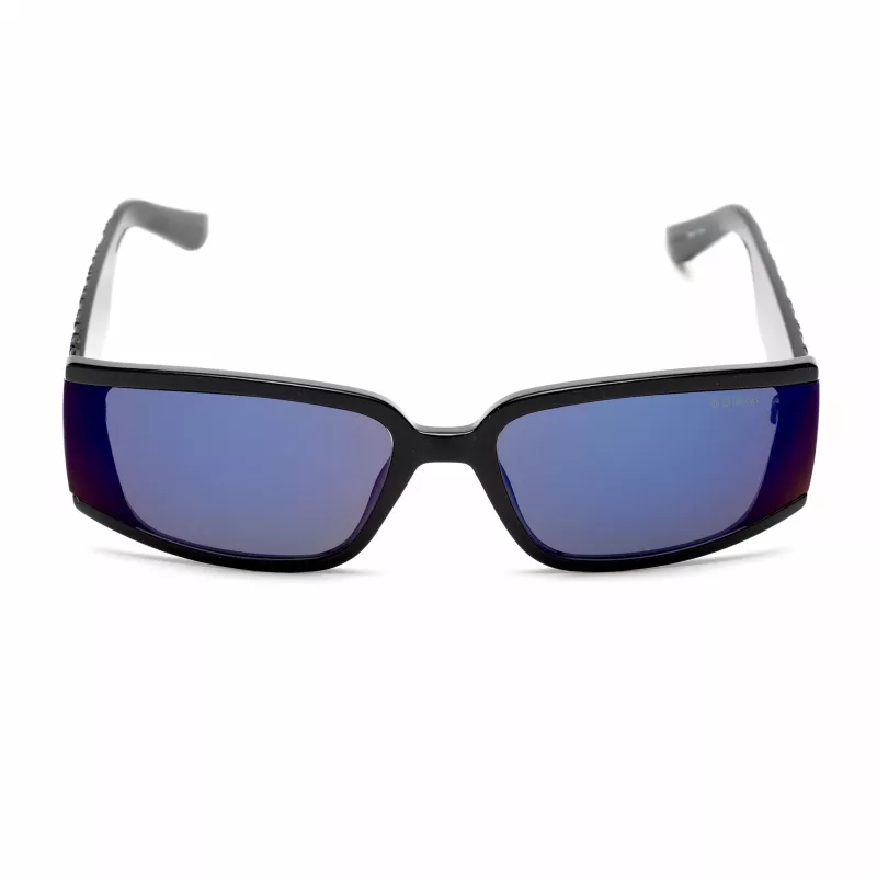 GUESS dames GF5127-6501C oversized vierkante zonnebril, zwart montuur met rookkleurige gradientglazen