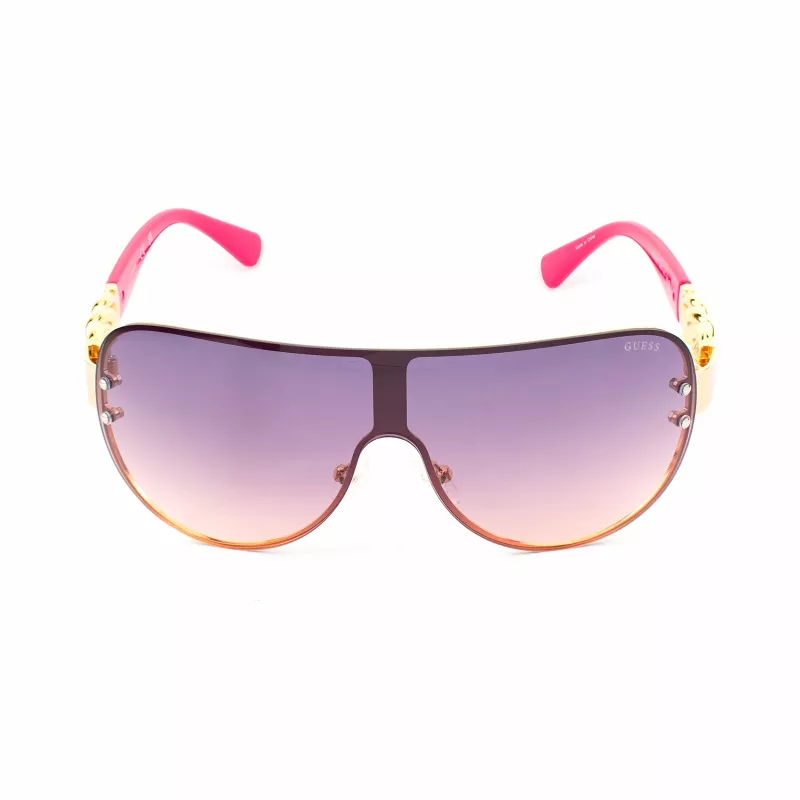 GUESS dameszonnebril GO00037-0032U cat-eye - zwart montuur, grijze verloopglazen, UV400