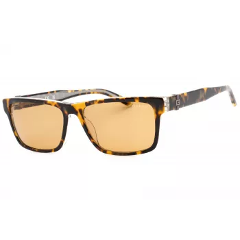 GUESS Dames rechthoekige acetaat zonnebril GU00074-53E Havana bruin verloop 55mm
