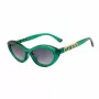 GUESS dames zonnebril GO00070-5593B zwart vierkant montuur, grijze verloopglazen, 55 mm