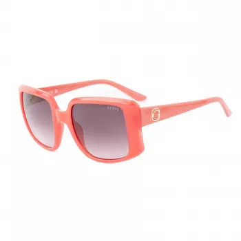 GUESS Dames zonnebril GU00097-5372F - glanzend zwart montuur, verloopglas smoke, 53 mm