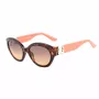 GUESS dames zonnebril GU00104-5652F Havana acetaat hoekig montuur bruin verlopende glazen 56/19/140 mm