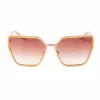 GUESS dameszonnebril GU00146-5957F oversized vierkant Havana bruin gradientglas 59mm
