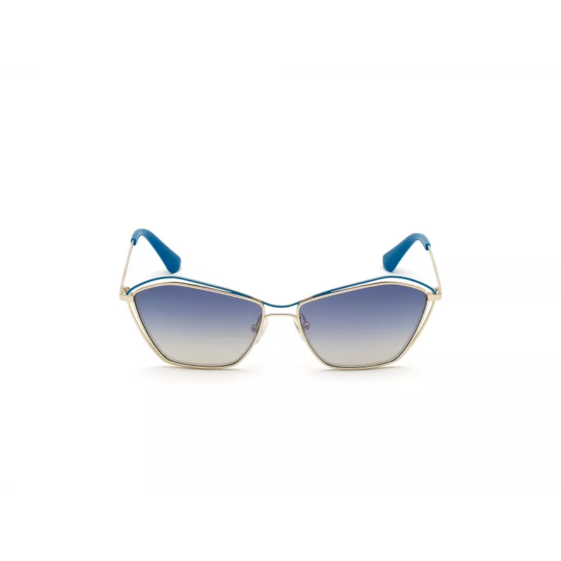 GUESS dameszonnebril GU7639-32W goudkleurig montuur bruine verloopglazen 59mm