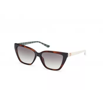 GUESS dameszonnebril GU7919-5852P - vierkant montuur, gepolariseerde smoke-glazen, 58 mm