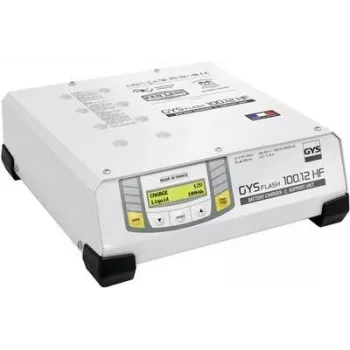 GYS FLASH 100.12 HF 100 A 12 V hoogfrequent automatische acculader en voeding met LCD-display 029415