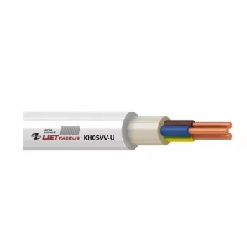 H05VV-U/NYM 3x1,5 mm² wit PVC-geïsoleerde en -omhulde sterkstroomkabel voor vaste installatie, 25 m