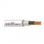 H05VV-U/NYM 3x1,5 mm² wit PVC-geïsoleerde en -omhulde sterkstroomkabel voor vaste installatie, 25 m