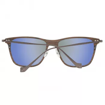 Hackett London HSB86311255 heren zonnebril - glanzend zwart montuur, grijze glazen, 55 mm