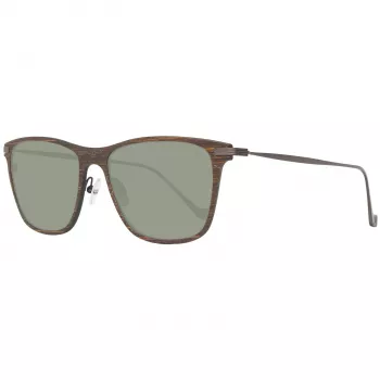 Hackett London HSB86311255 heren zonnebril - glanzend zwart montuur, grijze glazen, 55 mm