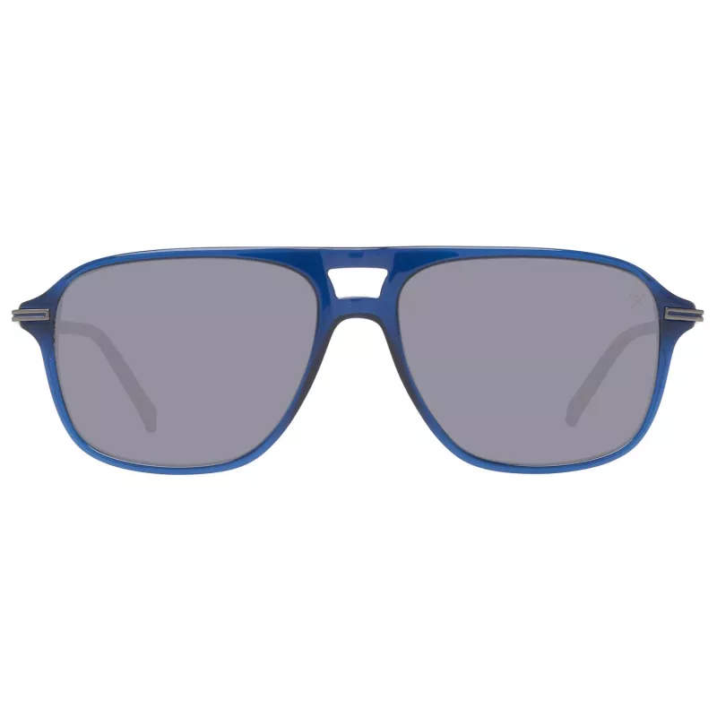 HACKETT MAN HSB86568356 zonnebril 56/16/140 mm zwart acetaat montuur grijze polycarbonaatglazen UV400