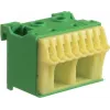 Hager KN10E QuickConnect PE-klemmenblok, 10 klemposities, groen/geel