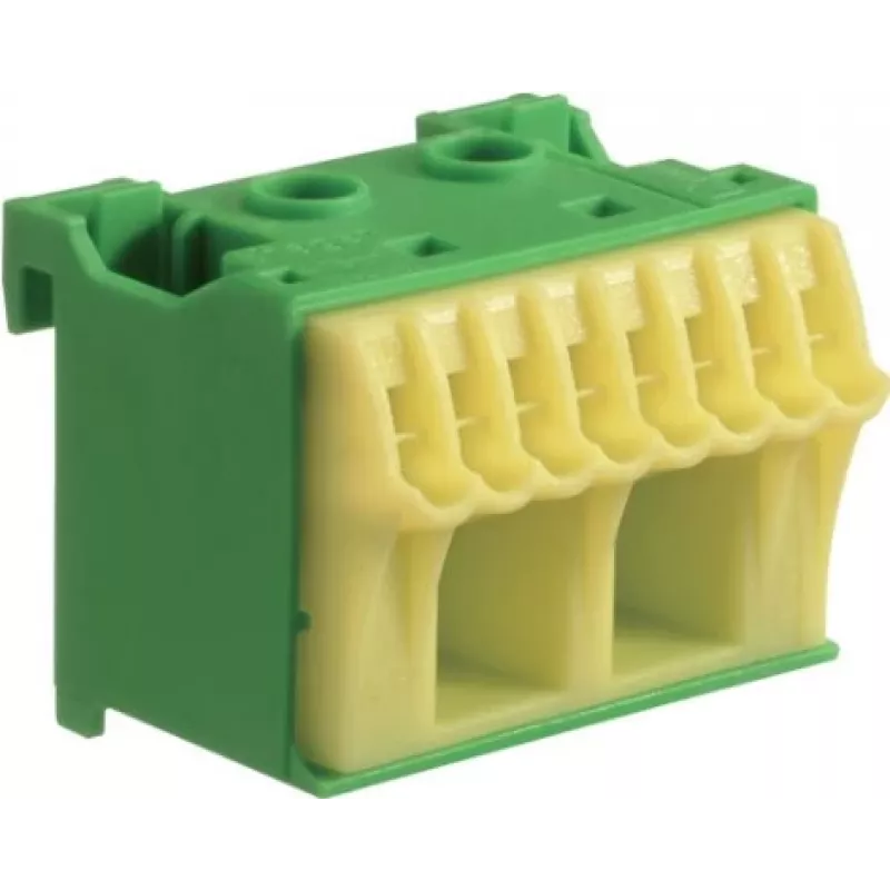 Hager KN10E QuickConnect PE-klemmenblok, 10 klemposities, groen/geel