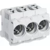 Hager LD047 D01 3-polige 16A E14 zekeringhouder voor DIN-rail, raamklem