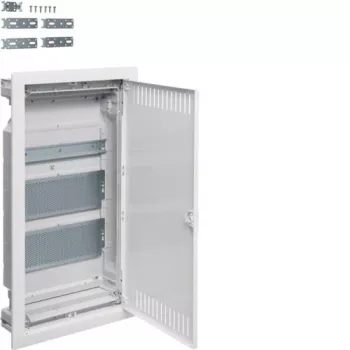 HAGER VU36NWB kunststof PT multimedia-verdeler 2x plaat 1x TH35 IP30 630,5x348x94,5 deur geventileerd wit Volta