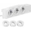 Hager VZ00AS DIN-rail Schuko-stopcontact, 3-voudig, draaibaar, schroefklemmen