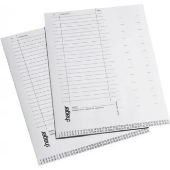 Hager VZ717 niet-plakkende transparante rechthoekige etiketten, 10-pack