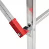 HAILO G60 aluminium steiger, 2x12 sporten, max. werkhoogte 7,0 m, zilver/rood