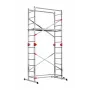 HAILO G60 aluminium steiger, 2x12 sporten, max. werkhoogte 7,0 m, zilver/rood