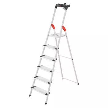 HAILO huishoudtrap L80 ComfortLine aluminium 6 treden