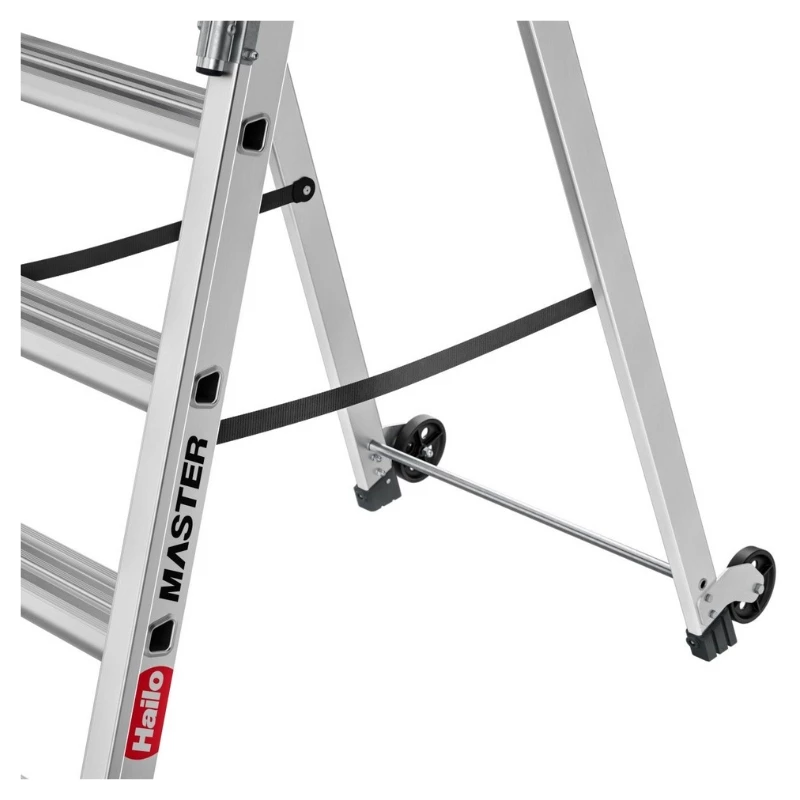 HAILO Master P80 aluminium mobiele platformtrap, 5 treden, 150 kg, EN 131