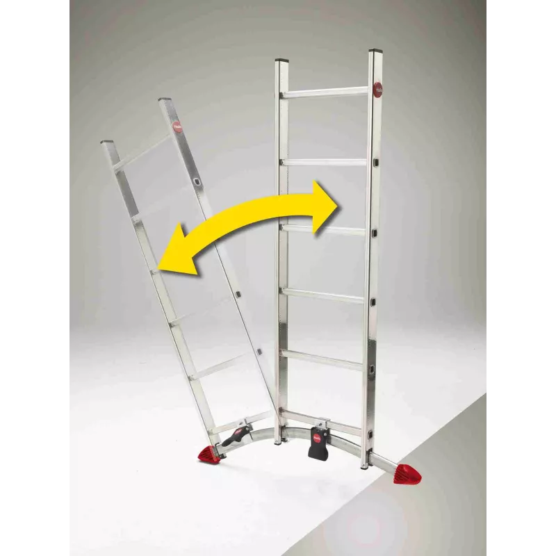 HAILO ProfiLOT combinatieladder S100, aluminium, 3x12 sporten, 150 kg, EN 131 Professional