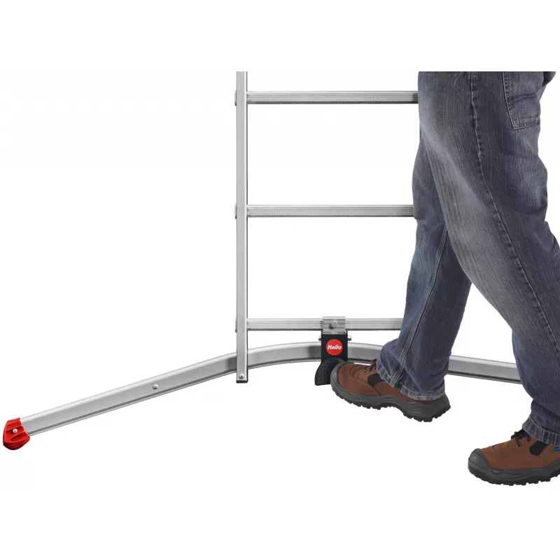 Hailo S100 ProfiLOT combinatieladder, aluminium, 2x6+1x5 sporten, 3-delig, max. belasting 150 kg