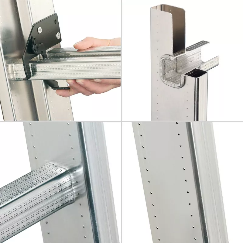 Hailo S100 ProfiLOT combinatieladder, aluminium, 2x6+1x5 sporten, 3-delig, max. belasting 150 kg
