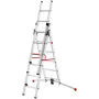 Hailo S100 ProfiLOT combinatieladder, aluminium, 2x6+1x5 sporten, 3-delig, max. belasting 150 kg