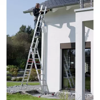 Hailo S100 ProfiLOT combinatieladder, aluminium, 3-delig, 2x9+1x8 sporten, max. werkhoogte 7,00 m