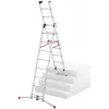 Hailo S100 ProfiLOT combinatieladder, aluminium, 3-delig, 2x9+1x8 sporten, max. werkhoogte 7,00 m