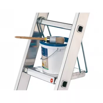 HAILO SavetyLine extra trede voor trappen, 2-traps opvouwbaar trapje, aluminium, 150 kg draagvermogen, TÜV/GS