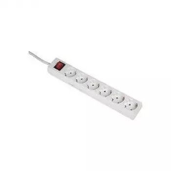 Hama 6-voudige stekkerdoos met schakelaar en kinderveiligheid, 1,4 m kabel, wit