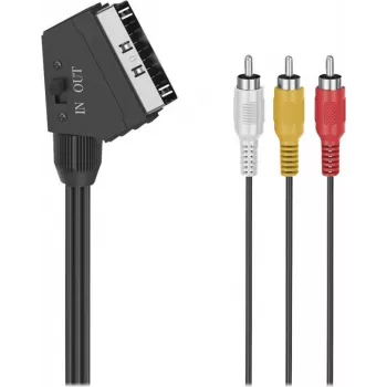 Hama Classic Line SCART naar 3 RCA audio-/videokabel, 1,5 m, zwart 00305015