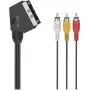 Hama Classic Line SCART naar 3 RCA audio-/videokabel, 1,5 m, zwart 00305015