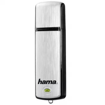 Hama FlashPen Fancy 16GB USB 2.0 flashdrive, uitschuifbaar, zwart/zilver 00181081