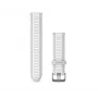 HAMA Garmin 20mm Quick Release siliconen armband in mistgrijs/witsteen