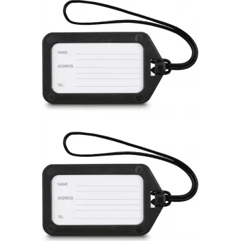 Hama bagagelabel, 9 x 5 cm, 2-pack, zwart (00178161)