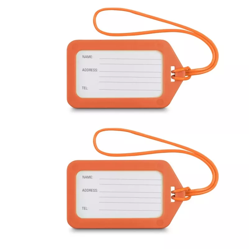 Hama bagagelabel, 9 x 5 cm, 2-pack, oranje (00178163)