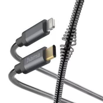 Hama metalen USB-C naar Lightning-kabel 1,5m antraciet