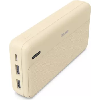Hama Power Pack Pocket 20, 20000 mAh, 2x USB-A, zand (00201775)