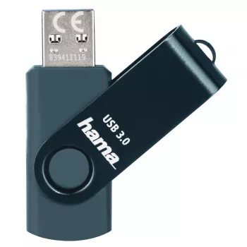 Hama Rotate USB-stick 128GB USB 3.0 Petrol Blue 00182474
